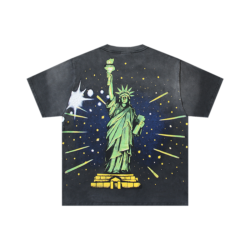 New Black wash and drillprint with the Statue of Liberty