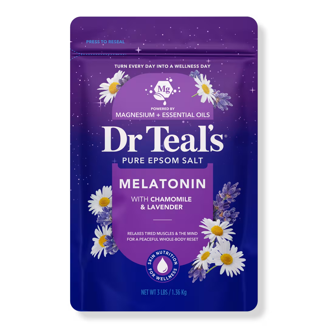 Dr Teal's  Pure Epsom Salt Soak with Melatonin, Lavender & Chamomile Essential Oils