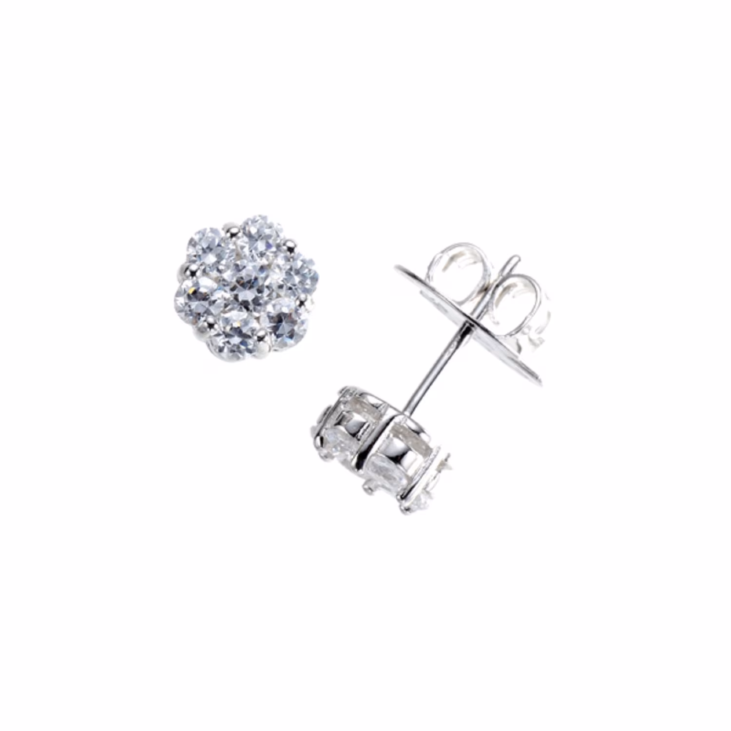 Ohrstecker Blüte in verschiedenen Größen, Silber 925