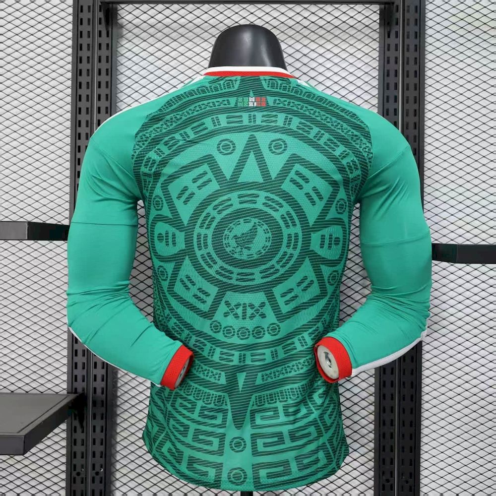 Mens Mexico 2026 World Cup Home Jersey Long Sleeve Jersey Player Version