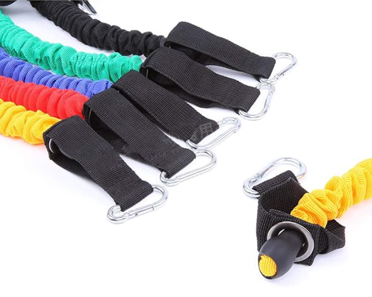 7pcs Anti-broken Muscle Training Yoga Fitness Workout Exercise Elastic Stretch Pull Rope Resistance Bands Sets Tension Trainer