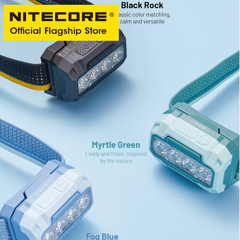 NITECORE HA23 UHE Lightweight AAA Headlamp 3 Color Temperatures 600 Lumens Headlight IP68 for Night Run Camping Fishing Trekking