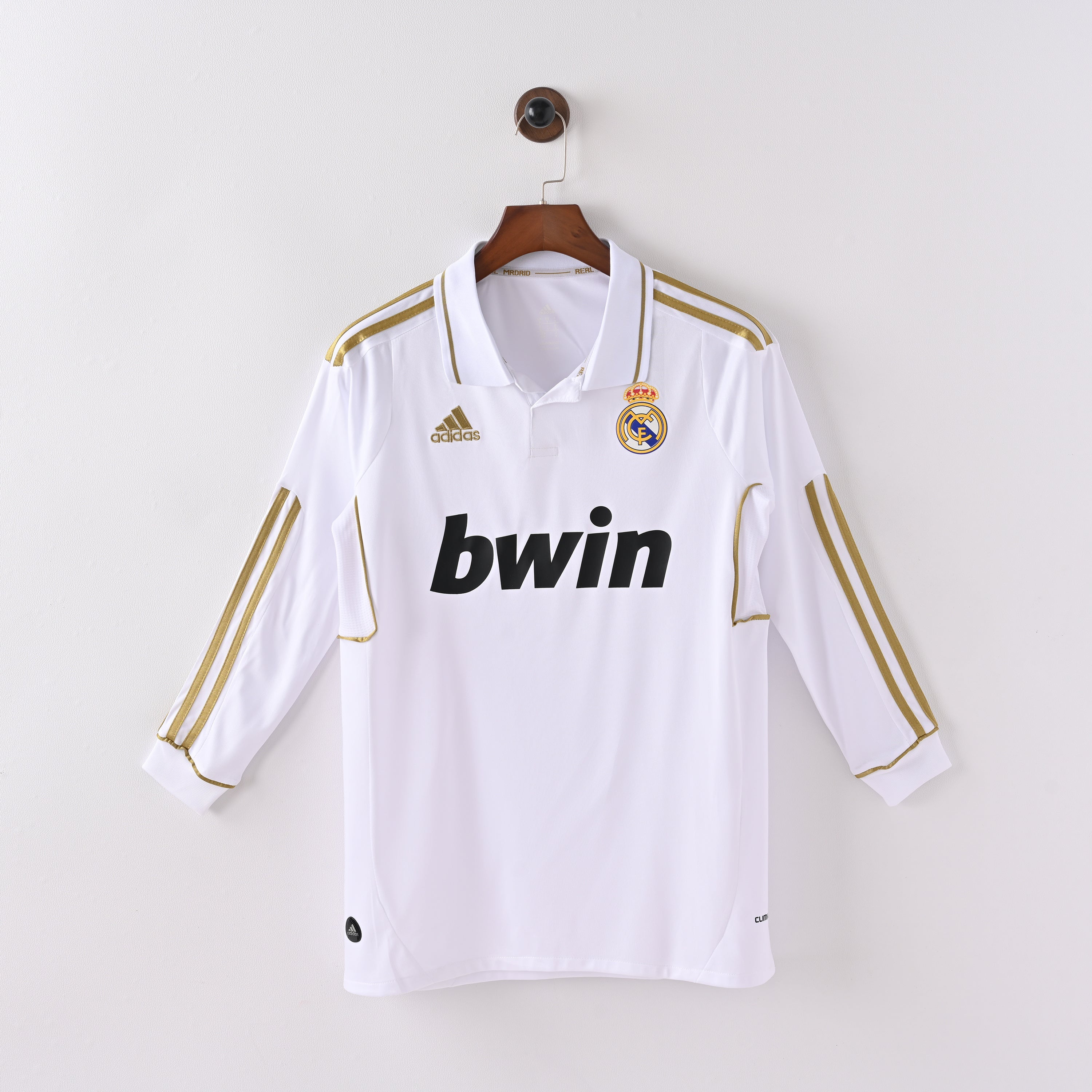 Real Madrid Long Sleeve Retro Vintage Home Jersey Men 2011-2012
