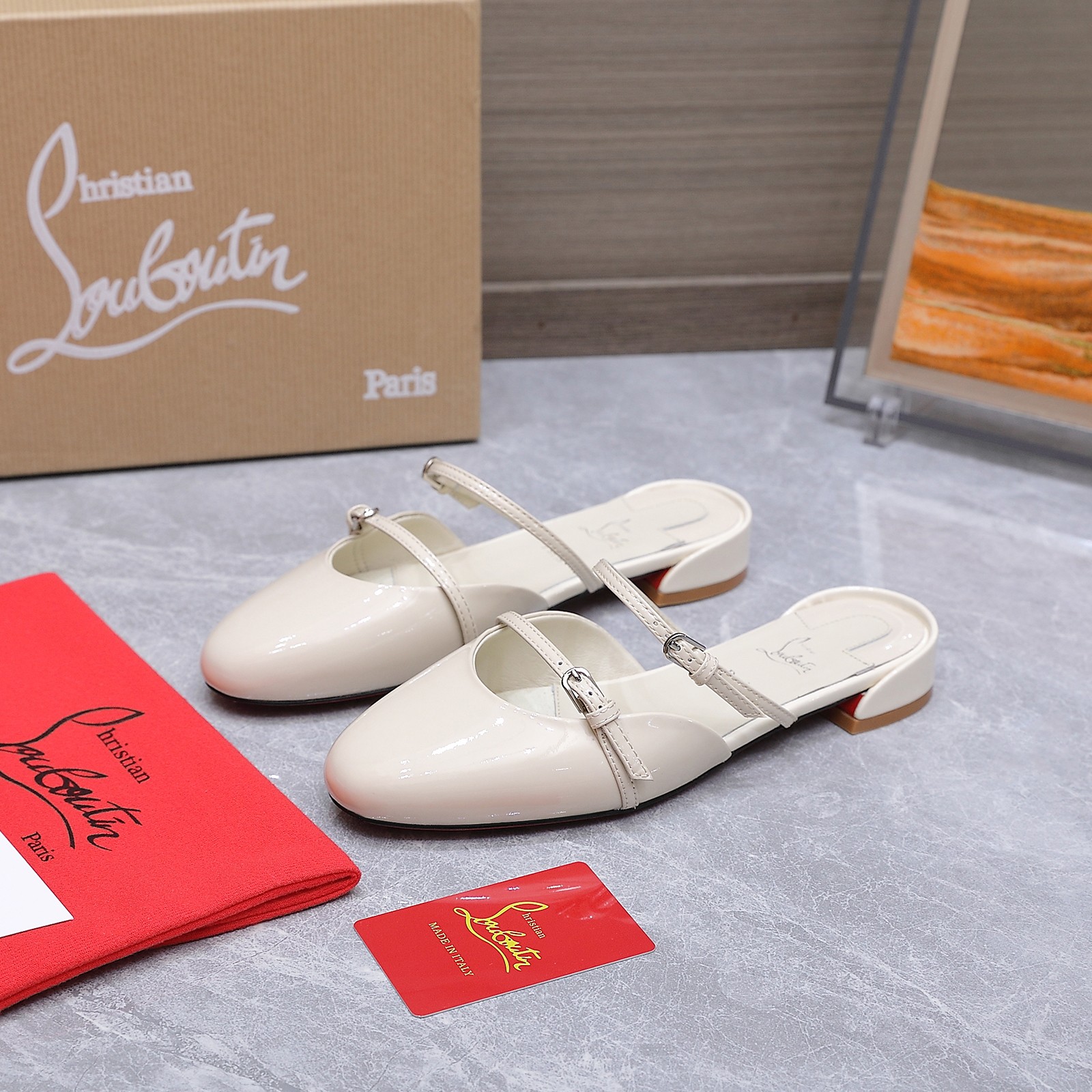 Christian Louboutin CL26WF Patent Mules