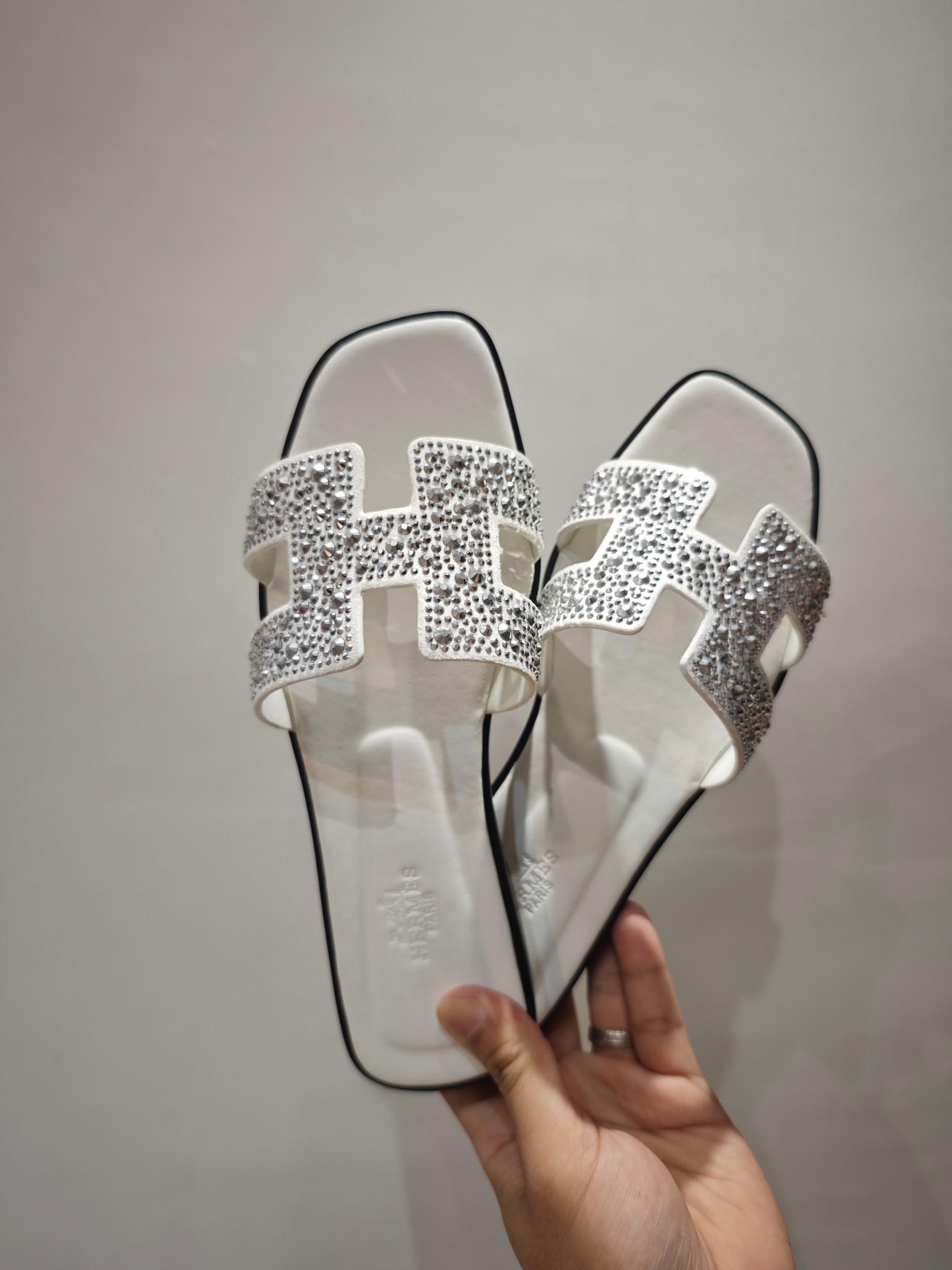 Hermès Crystal Oran Sandals