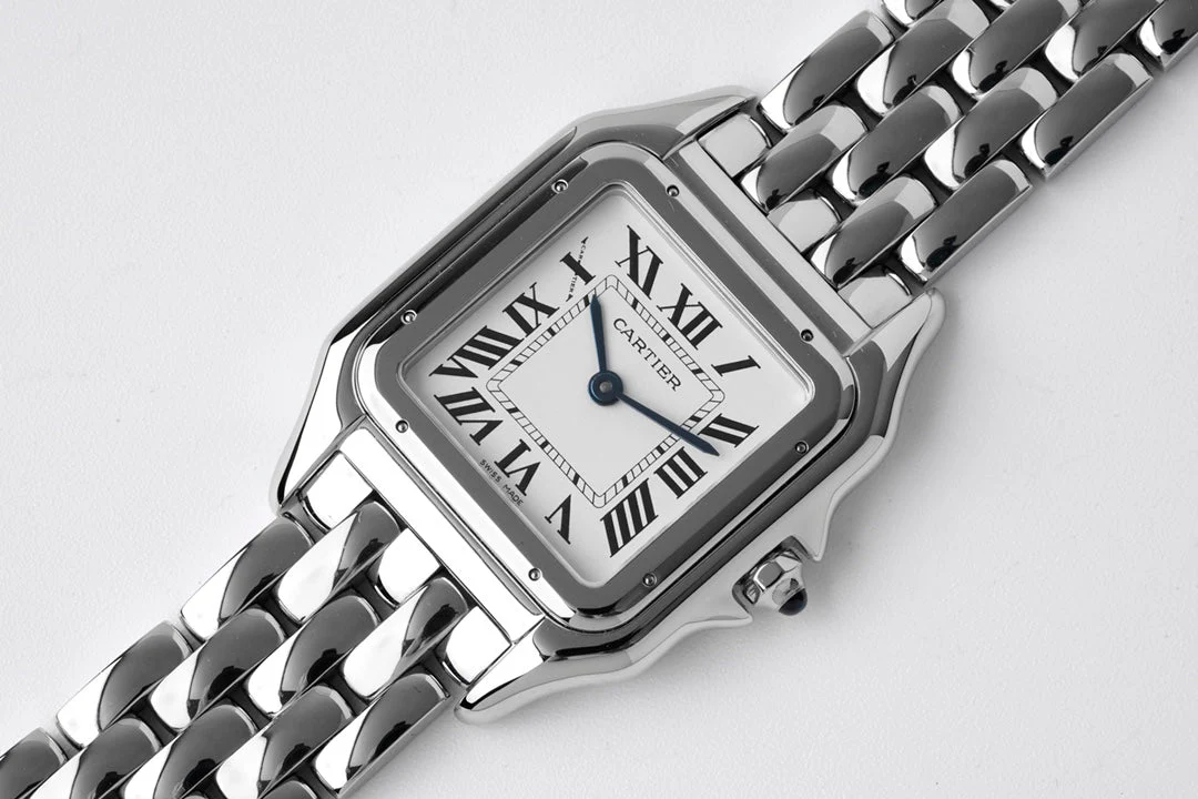 Cartier Watch PANTHERE 27MM SILVER CASE WHITE DIAL