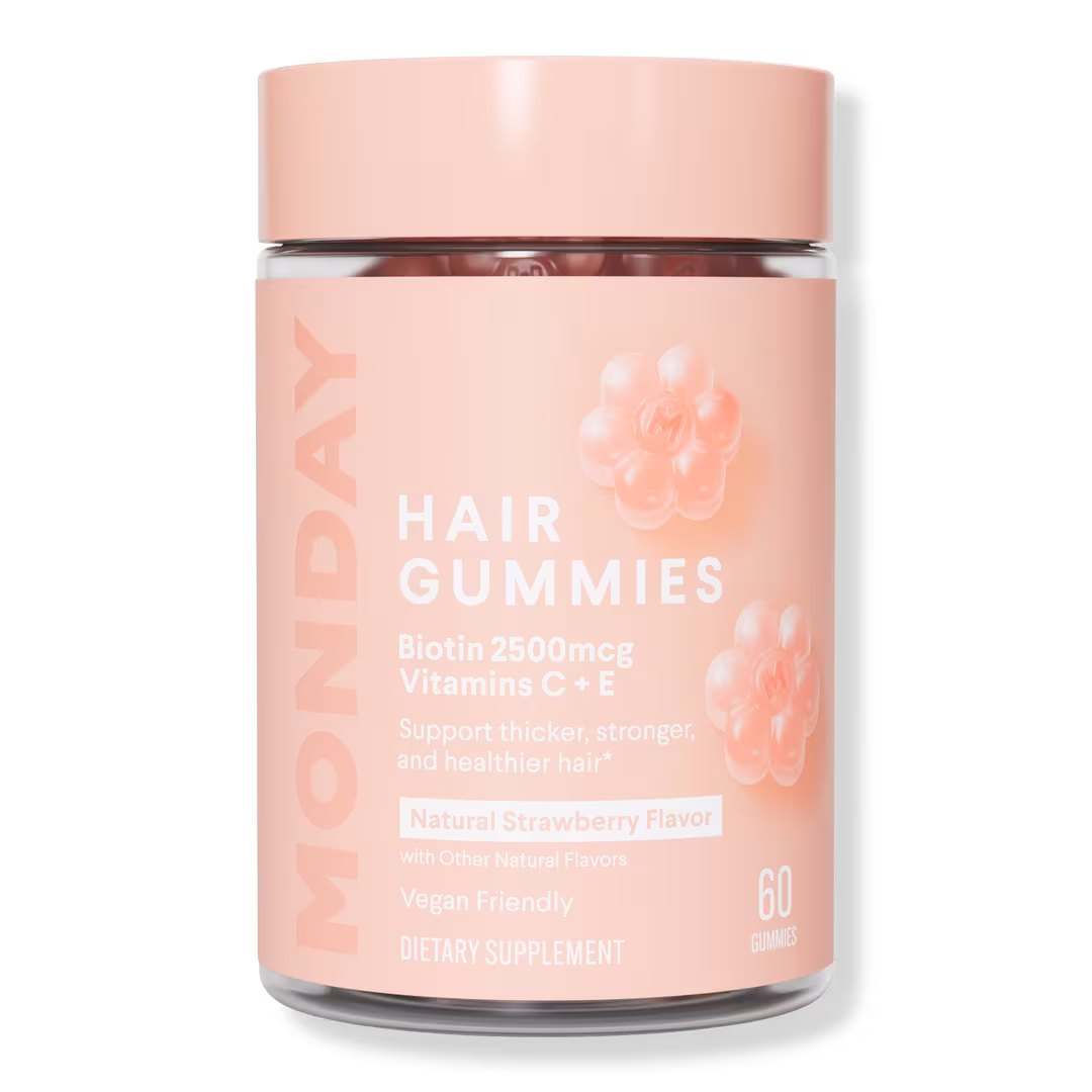 MONDAY Haircare  Hair Gummies with Biotin & Vitamin C+E For Thicker Stronger Hair