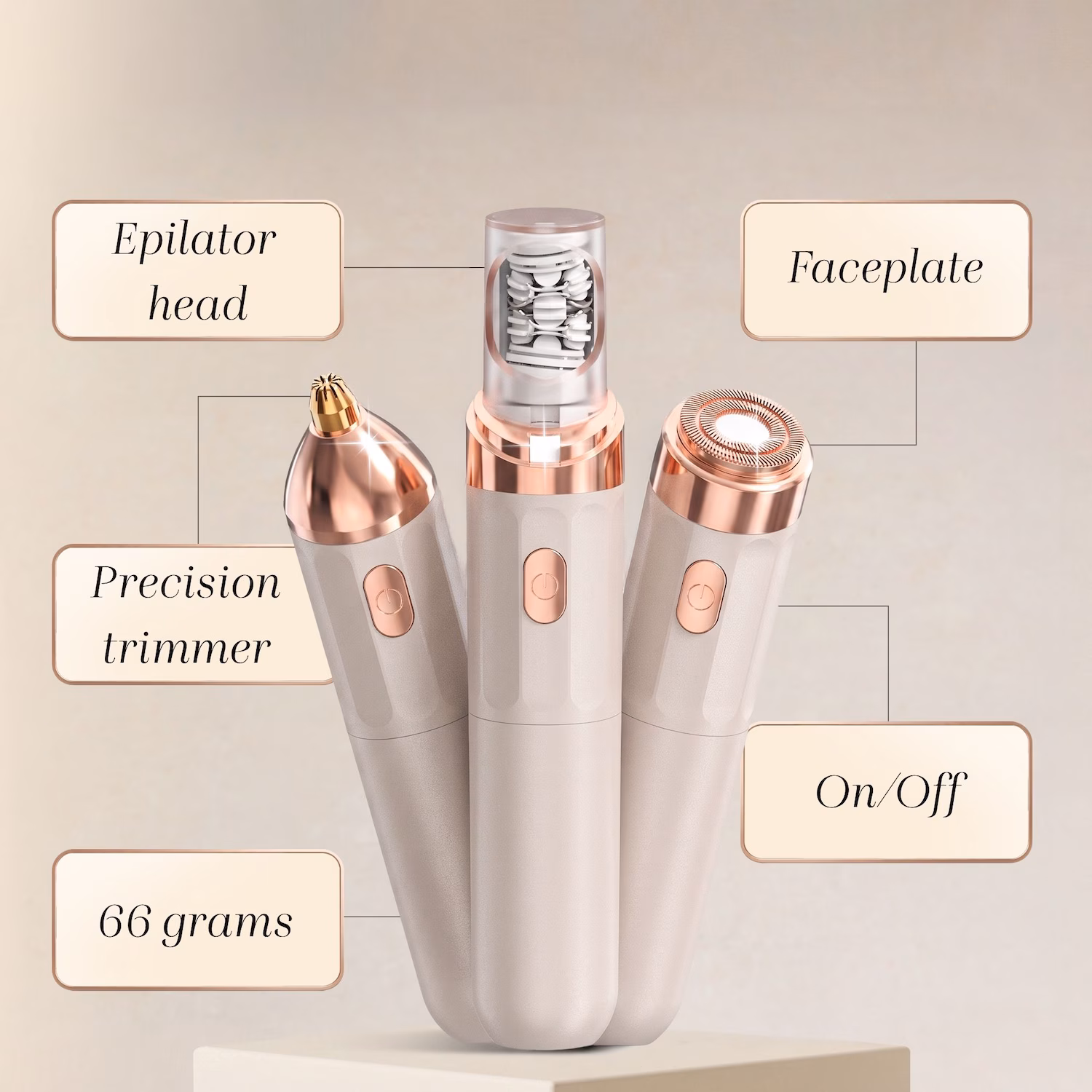 3-in-1 Epilierer PocketPRO für Damen mit Reisetasche