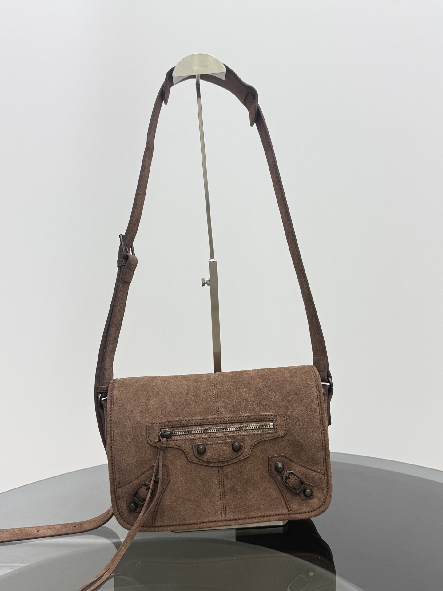 Balenciaga Le Cagole Suede Flap Bag