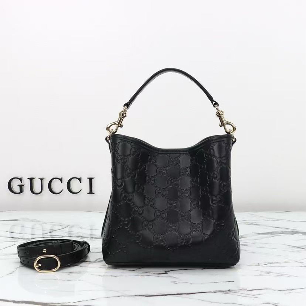 Gucci GG Emblem Small Bucket Bag