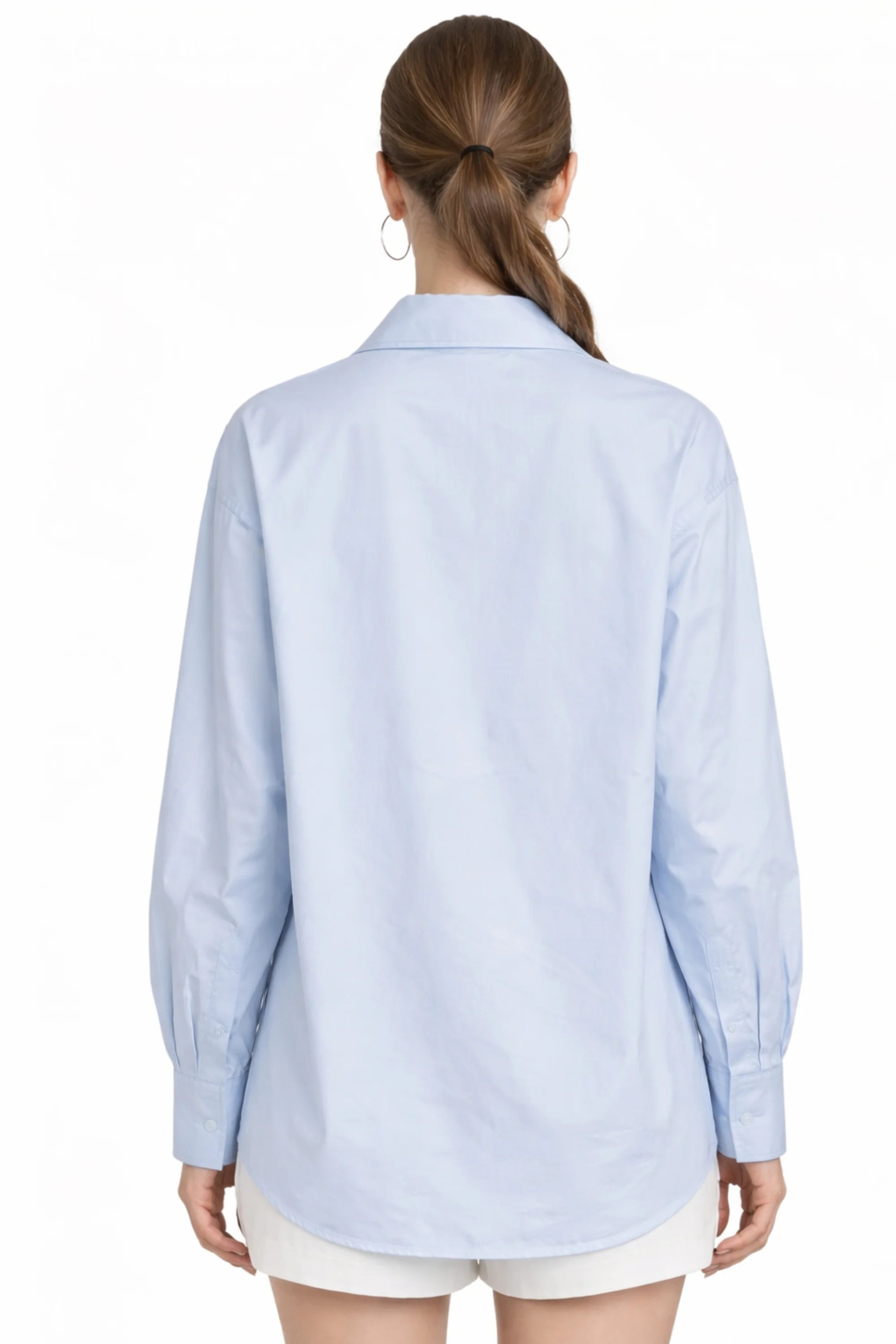 Blue Drape Buckle Shirt