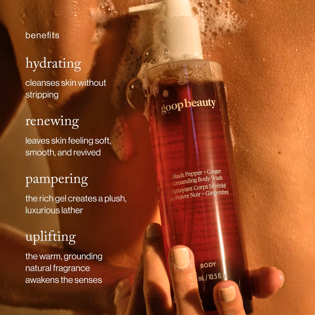 goop  Black Pepper + Ginger Grounding Body Wash