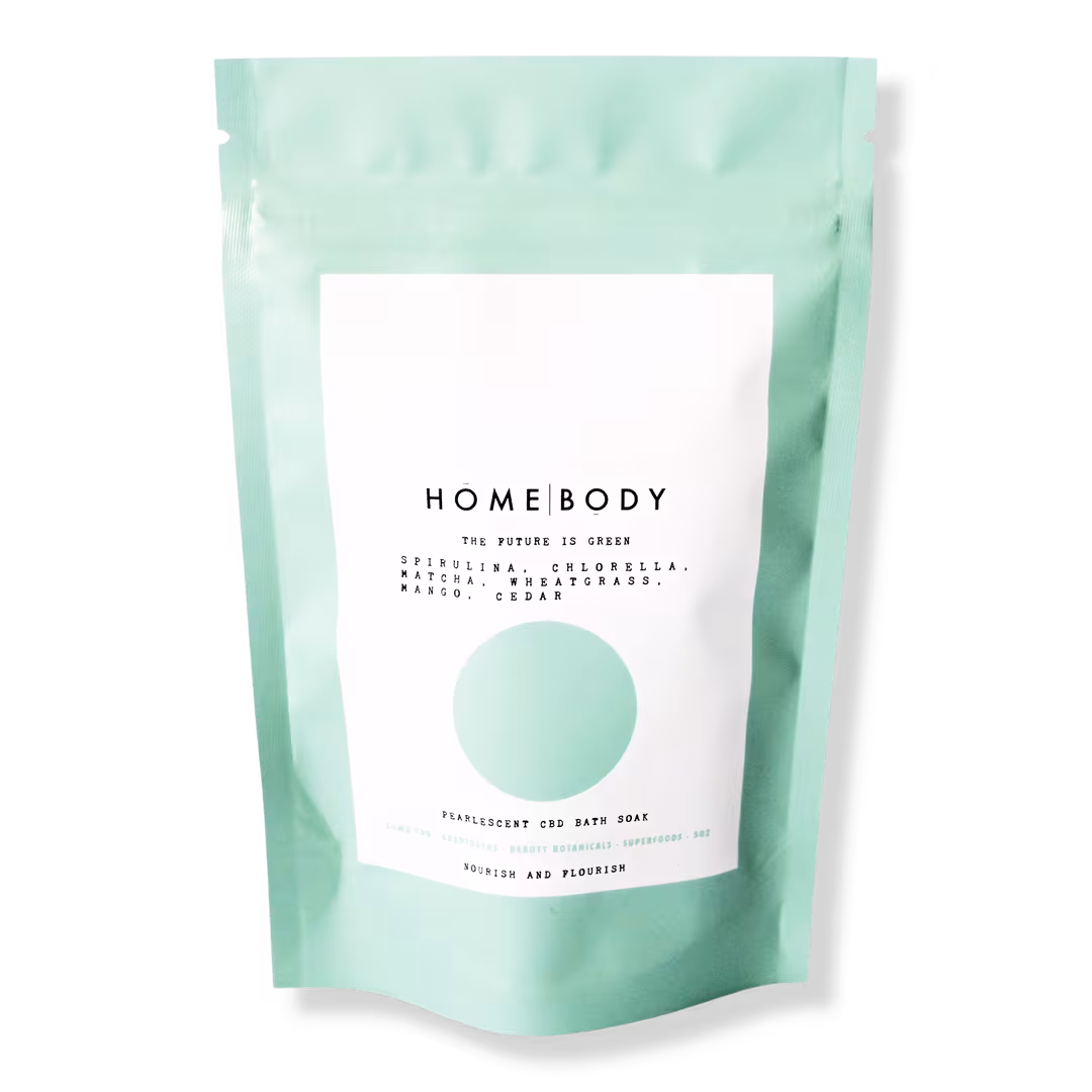 Homebody  The Future is Green Pearlescent CBD Bath Bomb Soak