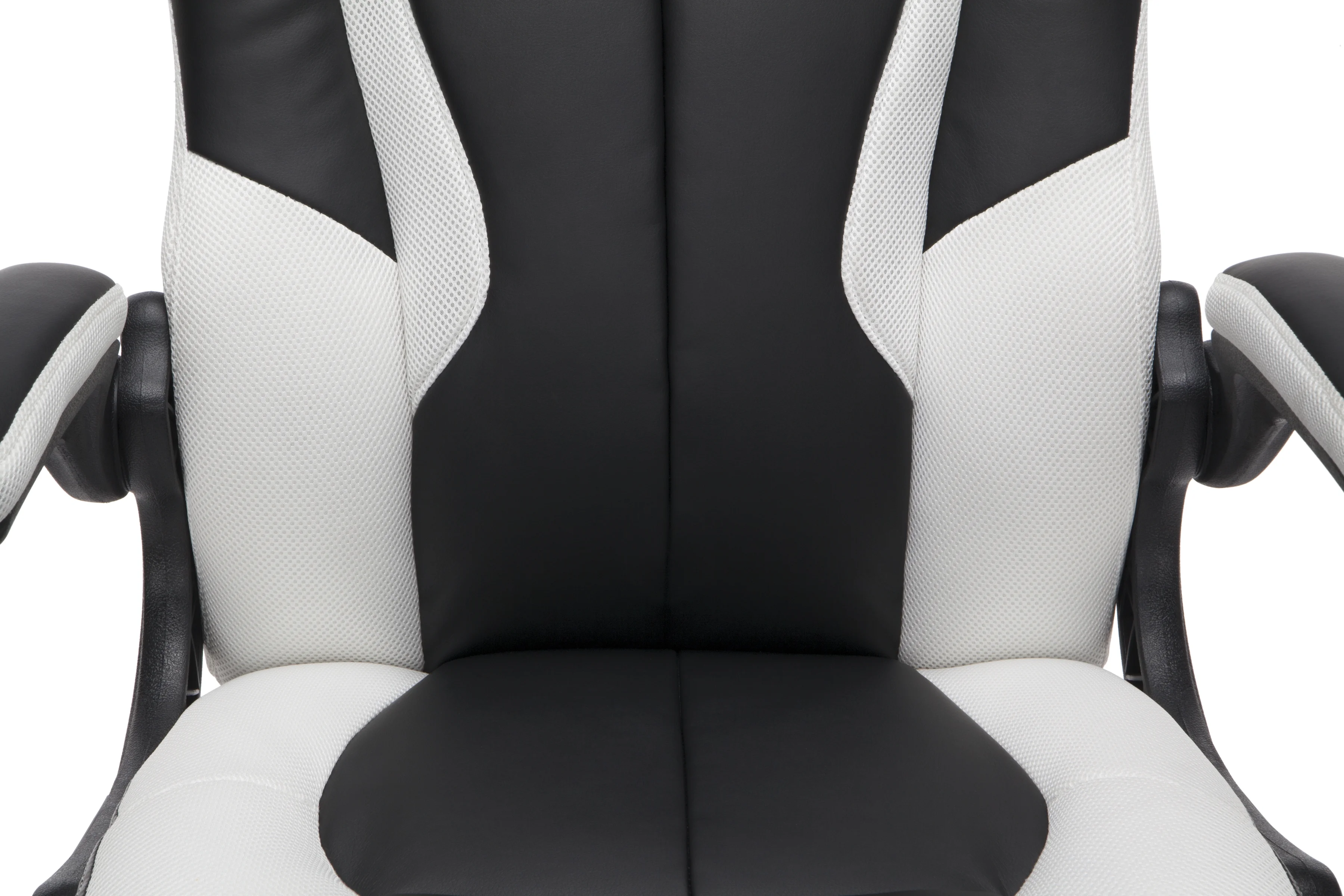 OFM Essentials Collection High-Back Racing Style Bonded Leather Gaming Chair, in White (ESS-3086-WHT)