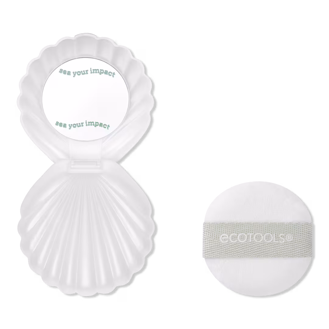 EcoTools  Sea Gems Pearl Powder Puff + Travel Case