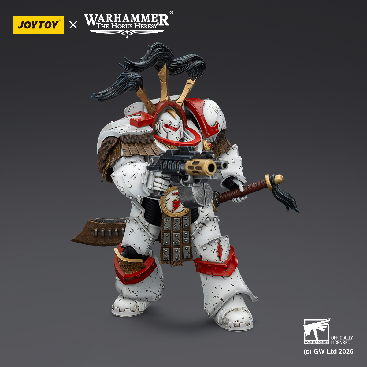 JOYTOY Warhammer 40K 1: 18 White Scars Stormseer Consul and Legion Praetor in Cataphractii Terminator Armour - JOYTOY WORLD