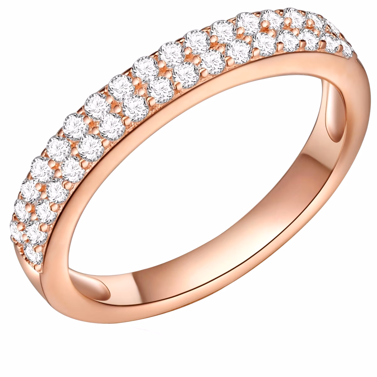Ring Sterling Silber Zirkonia in Roségold