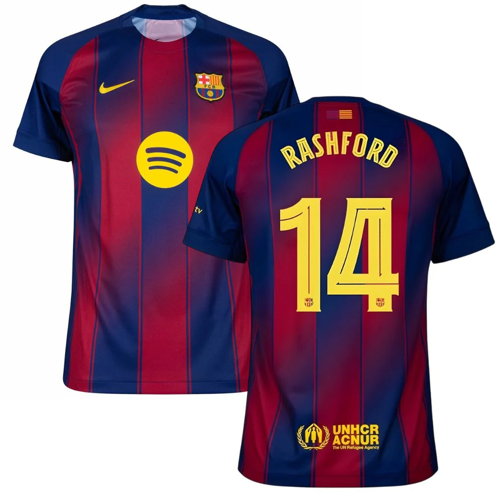 Barca Rashford 14 Home Jersey Men 2025 2026