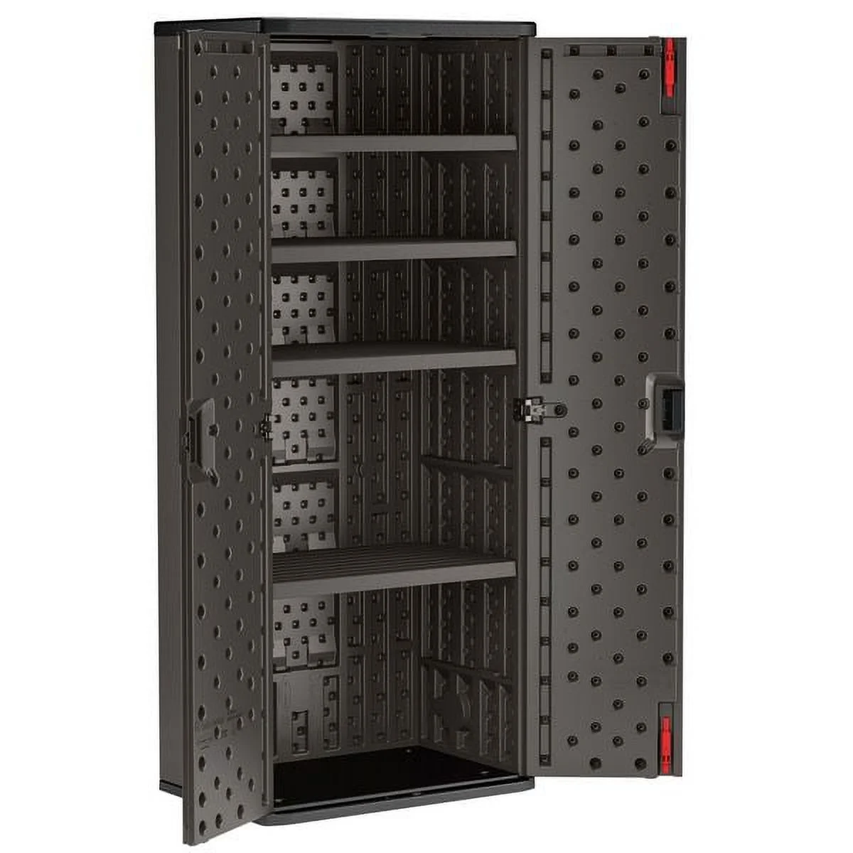 Suncast 72 in 4-Shelf Storage Cabinet Locker for Garage, Black, BMCCPD7204