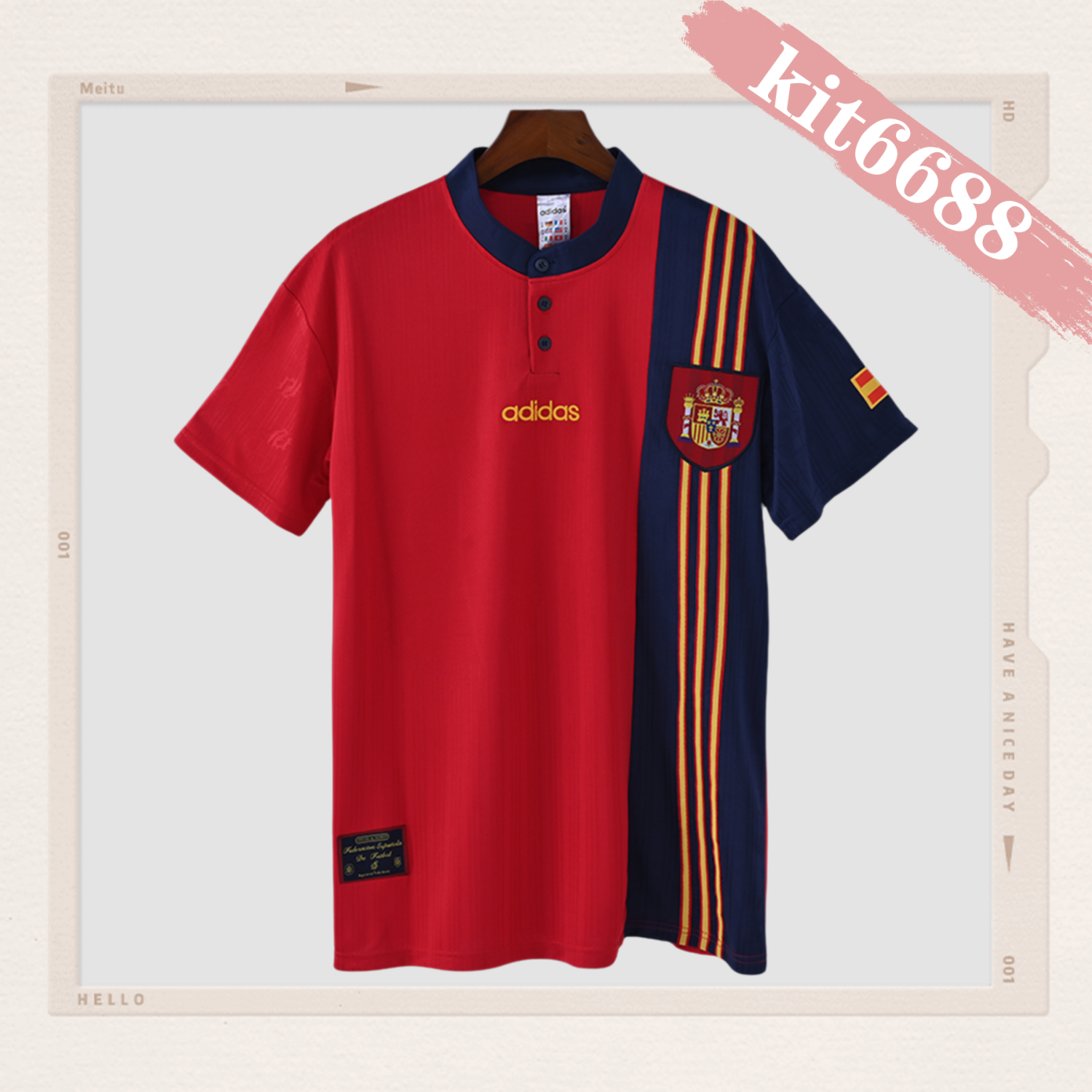 1996 Spain Home Retro Football Shirt