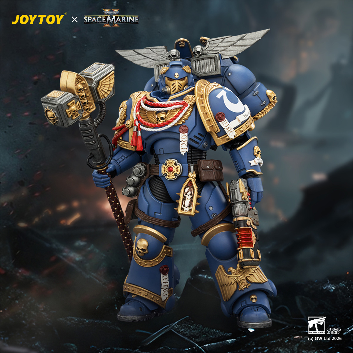 JOYTOY JT04421 Warhammer 40k 1: 18 Ultramarines Assault Intercessor - JOYTOY WORLD