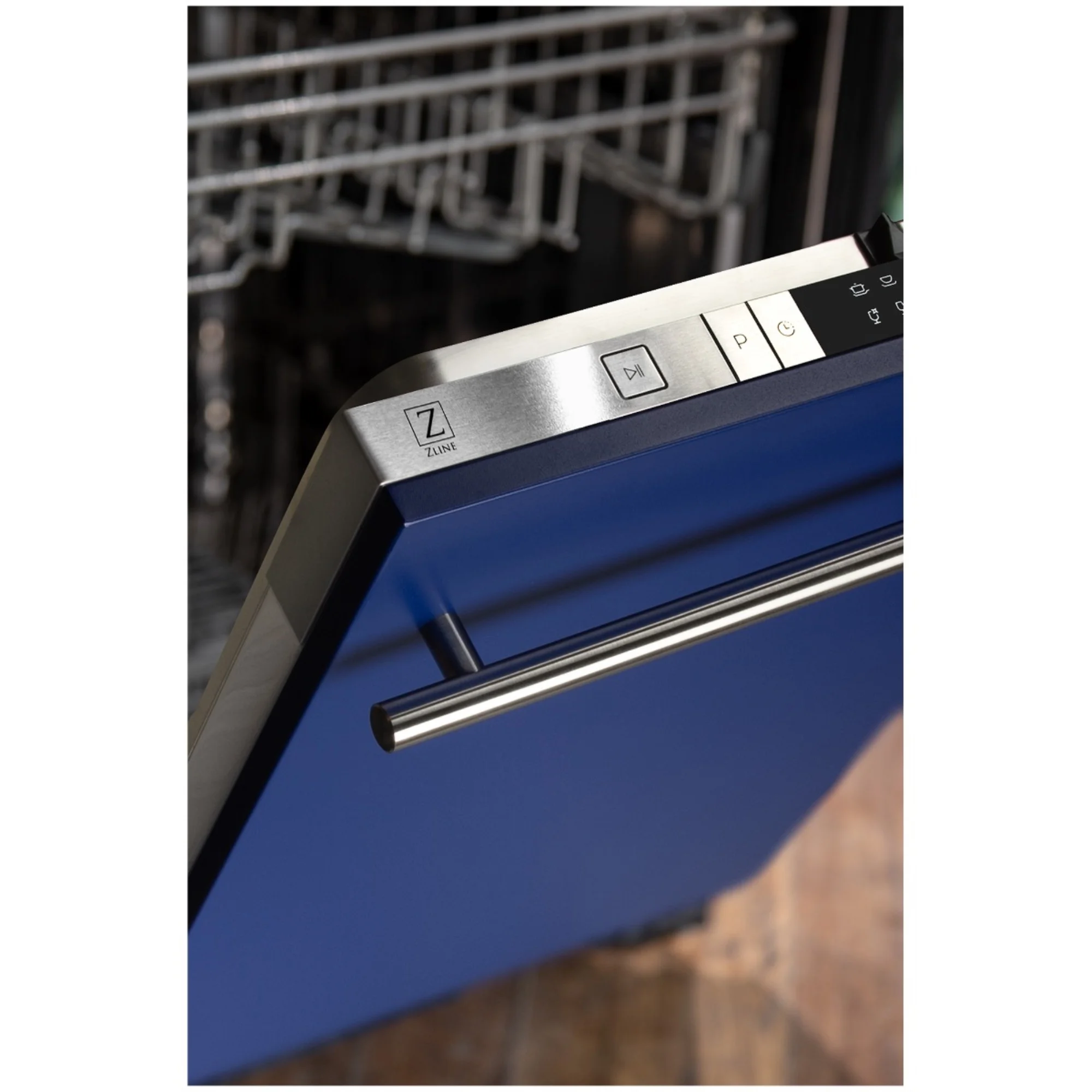 ZLINE 24 in. Top Control Dishwasher with Stainless Steel Tub and Modern Style Handle, 52dBa (DW-24)