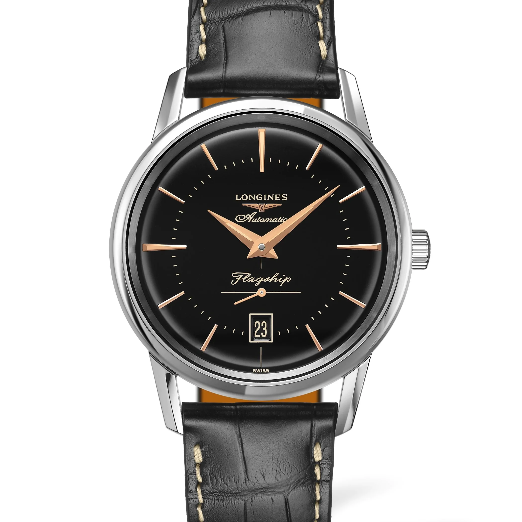 Longines Flagship Heritage 38MM Automatic Black Dial Watch L47954580