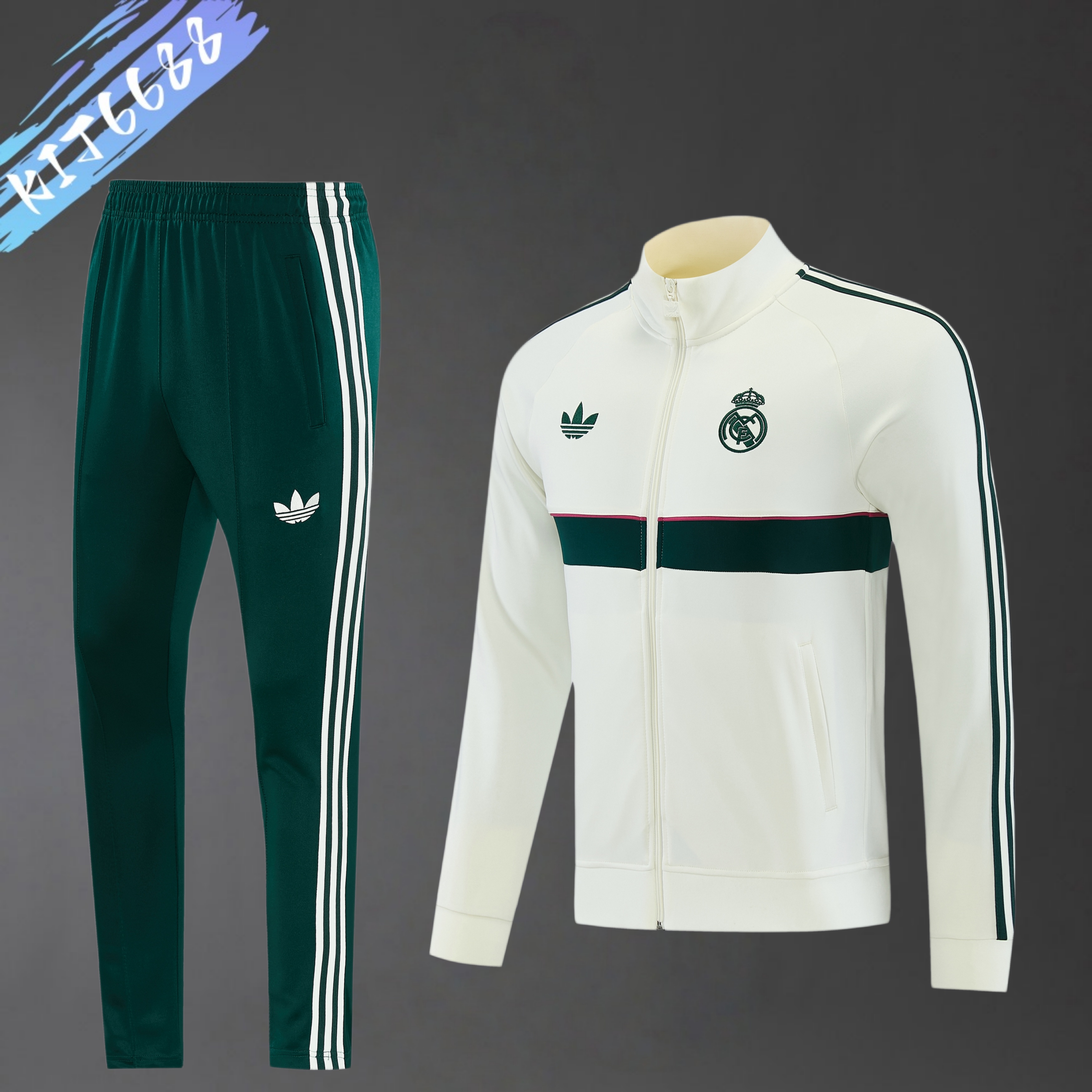 2026/2027 Real Madrid Full Zipper Training Suit (Adult Set)