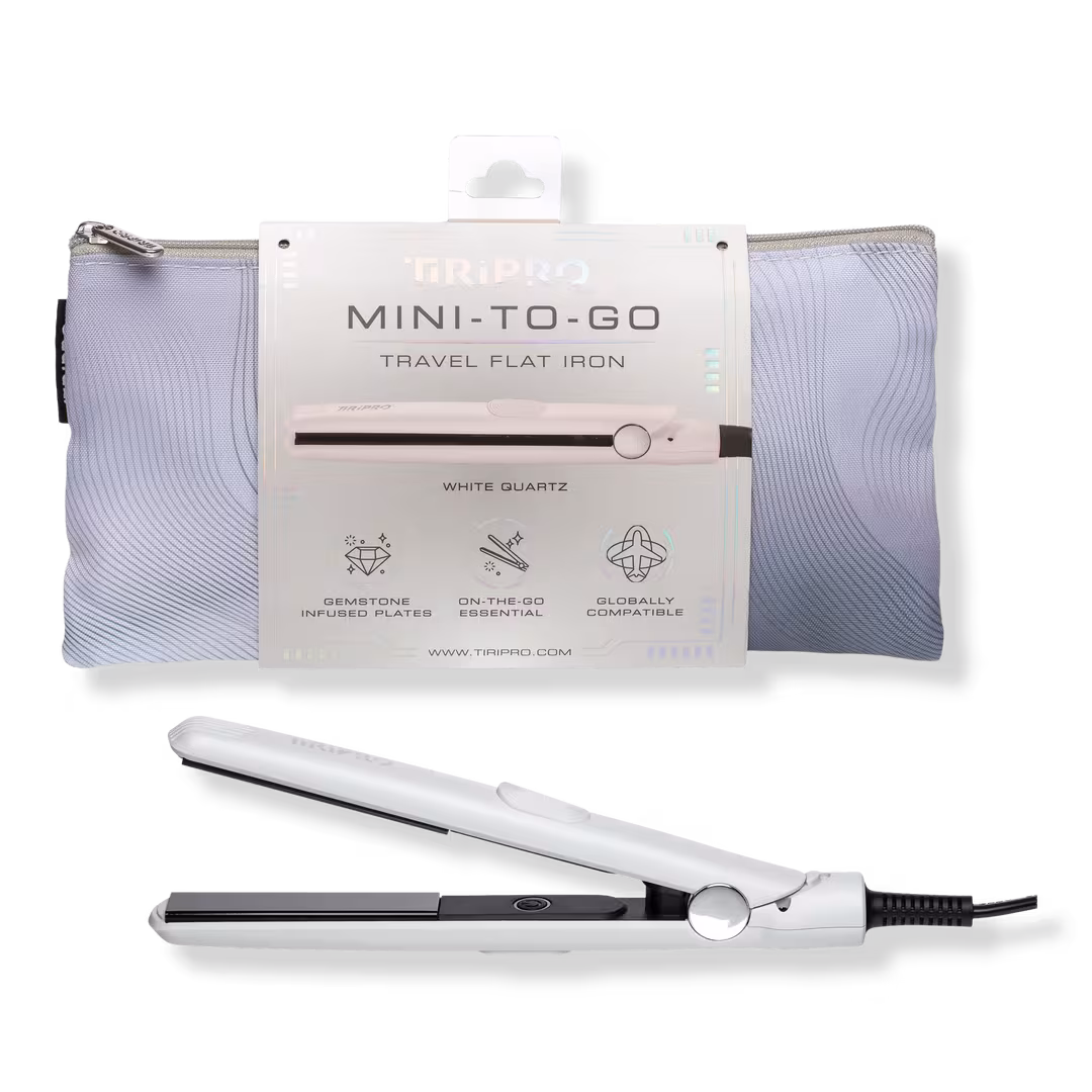 Tiri Pro  Mini ToGo Tourmaline Gem Travel Flat Iron with Pouch