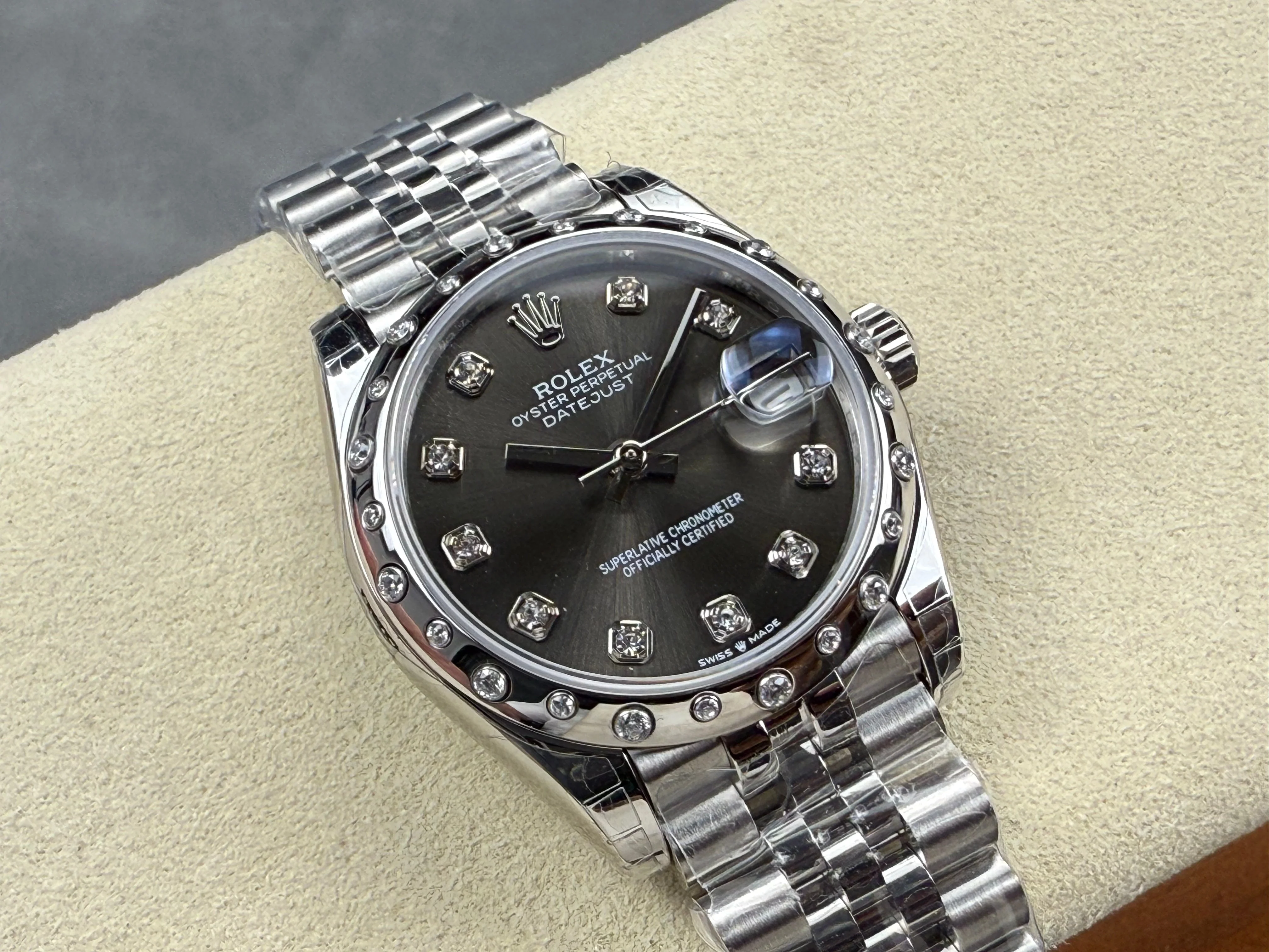 Rolex Watch Datejust Oyster 31mm Diamond Black