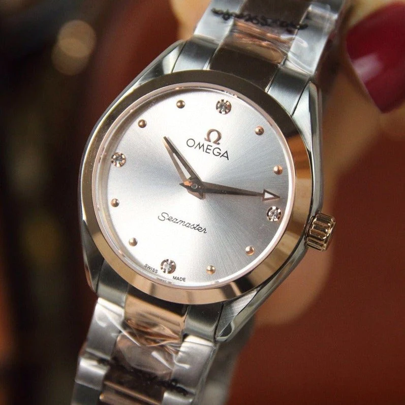 Omega Watch SEAMASTER QUARTZ 33MM TWO-TONE GREY DIAL