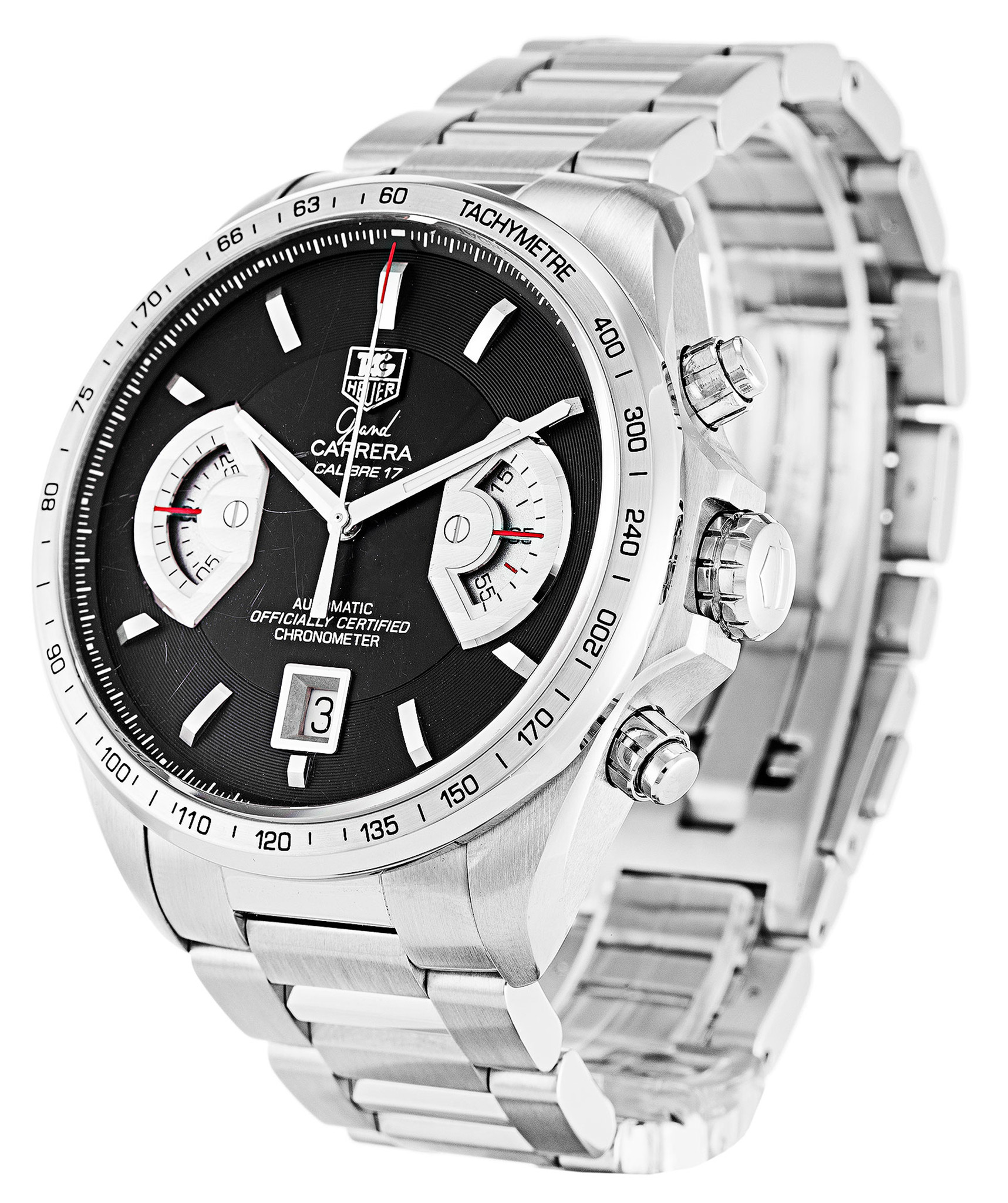 Replica Tag Heuer Grand Carrera CAV511A.BA0902 Black Dial Stick Markers 43MM