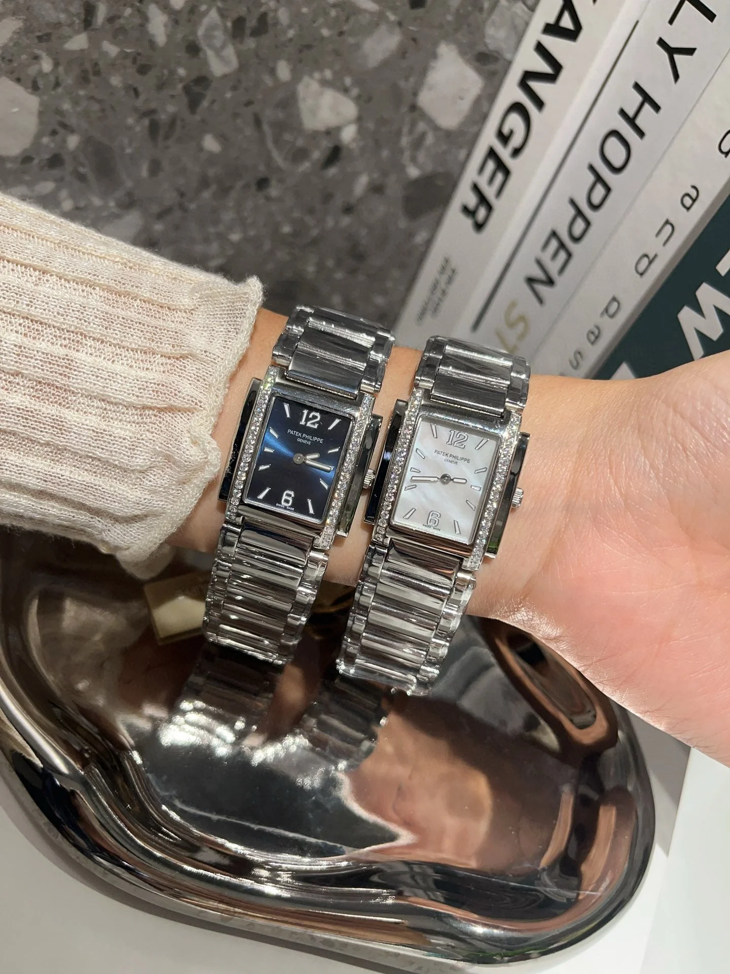 Patek Philippe Diamond Bezel Silver 30mm Twenty-4 Watch