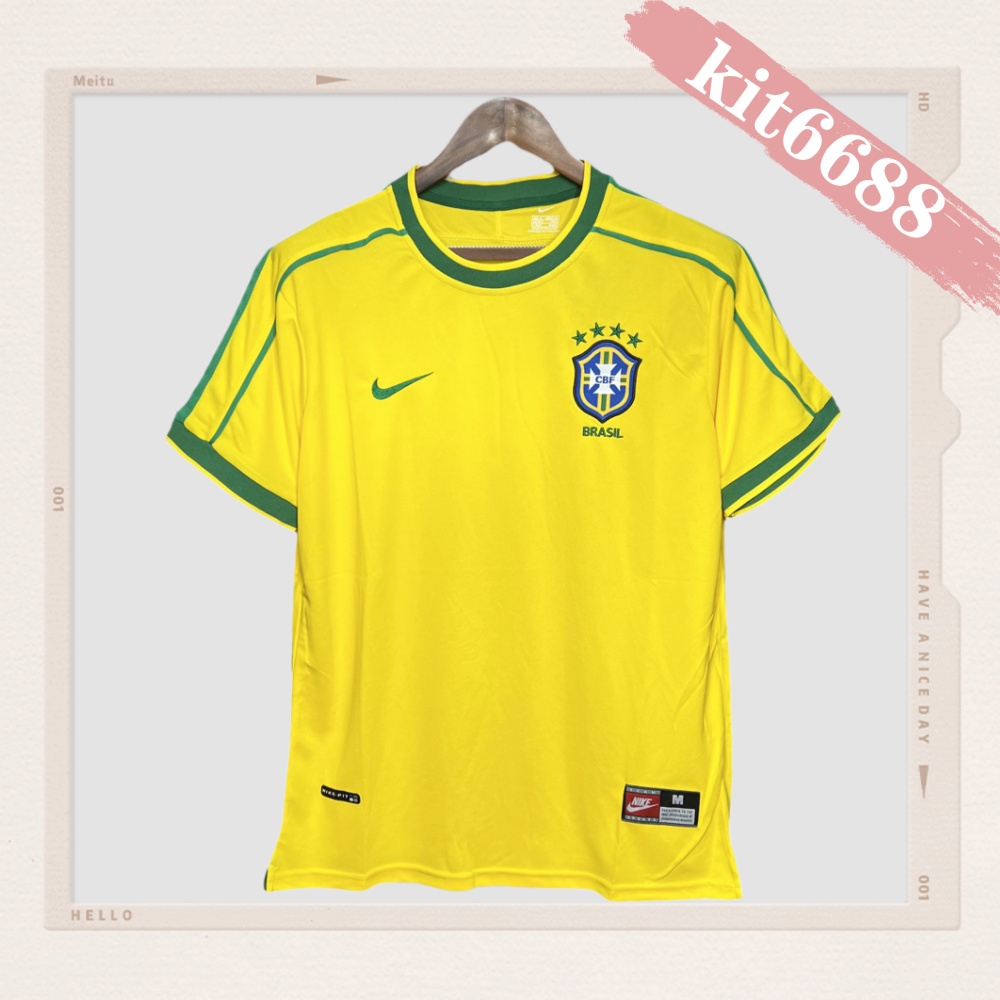 1998 Brazil Home Retro Football Shirt