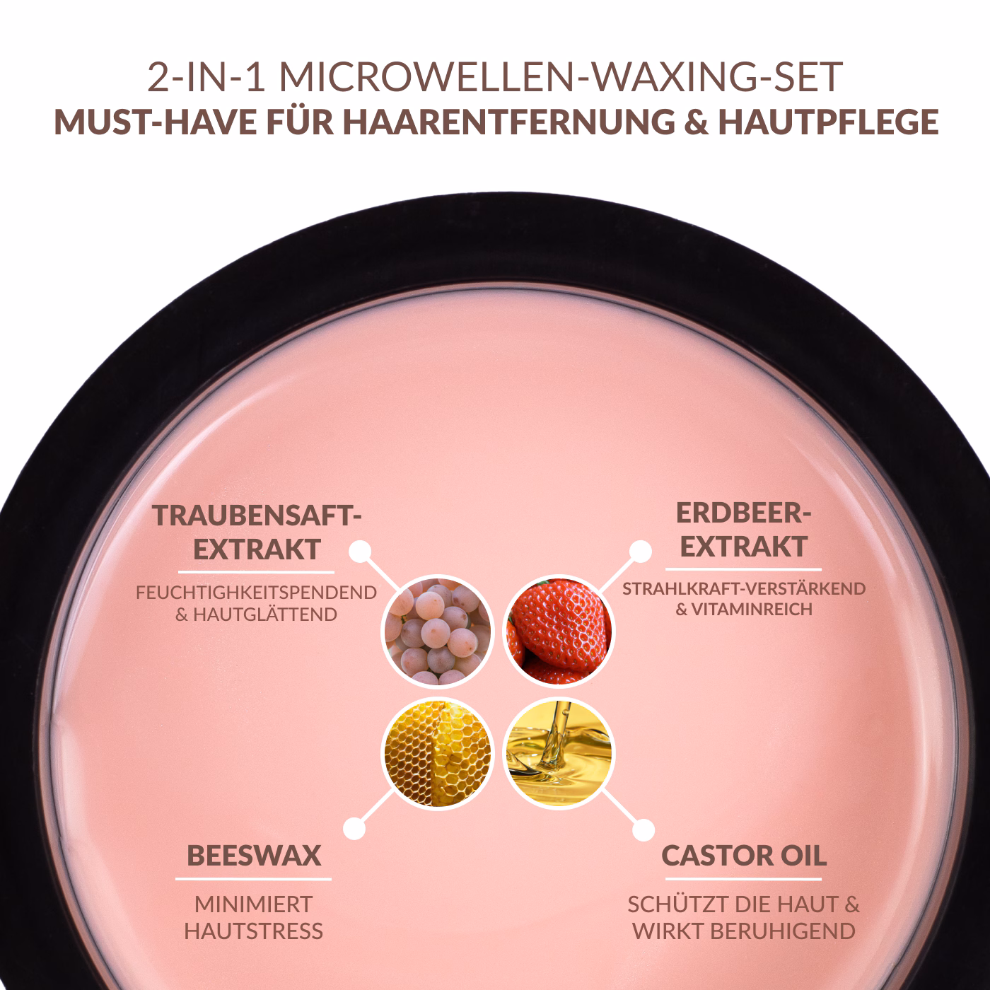 Mikrowellen Wax Kit - Effektive Enthaarung & Hautpflege in Einem