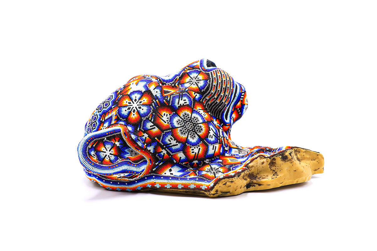Cabeza de Puma - Obra de Arte Huichol