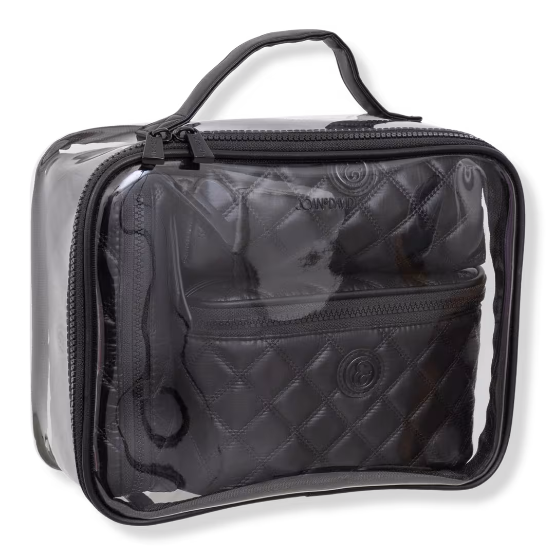 Joan & David  The Diamond Quilted Nylon 4 Piece Toiletry Set