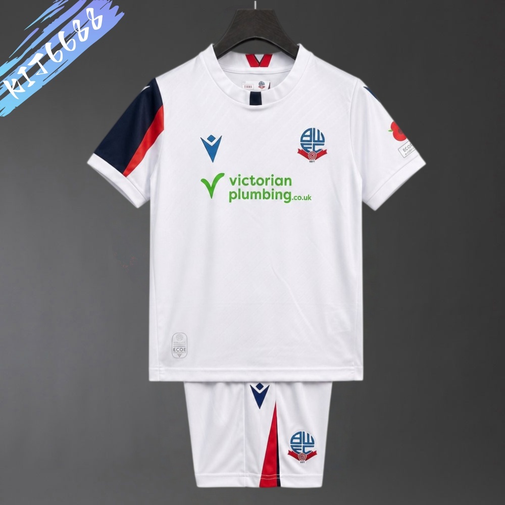 2026/2027 Bolton home  Football Shirt ( Kids Kit socks）