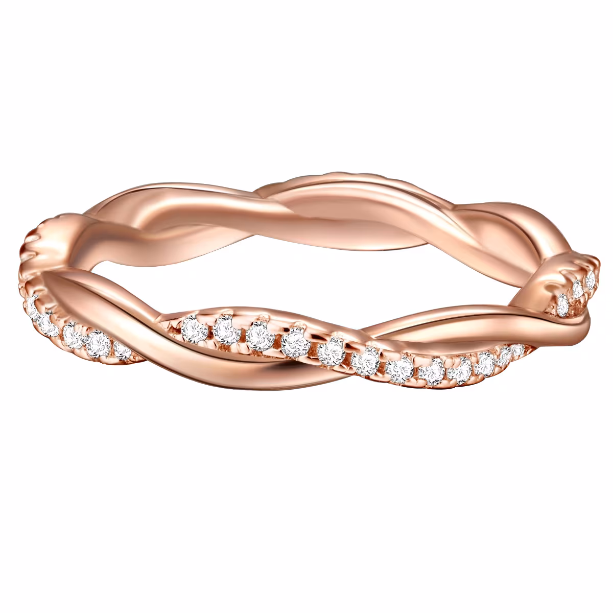 Ring aus Sterling Silber in roségold mit Zirkonia