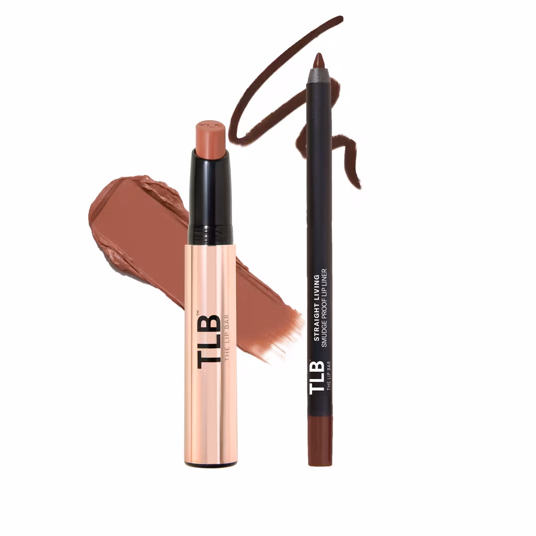 The Lip Bar  Long Haul Longwear Matte Lipstick & Straight Line Lip Liner Set