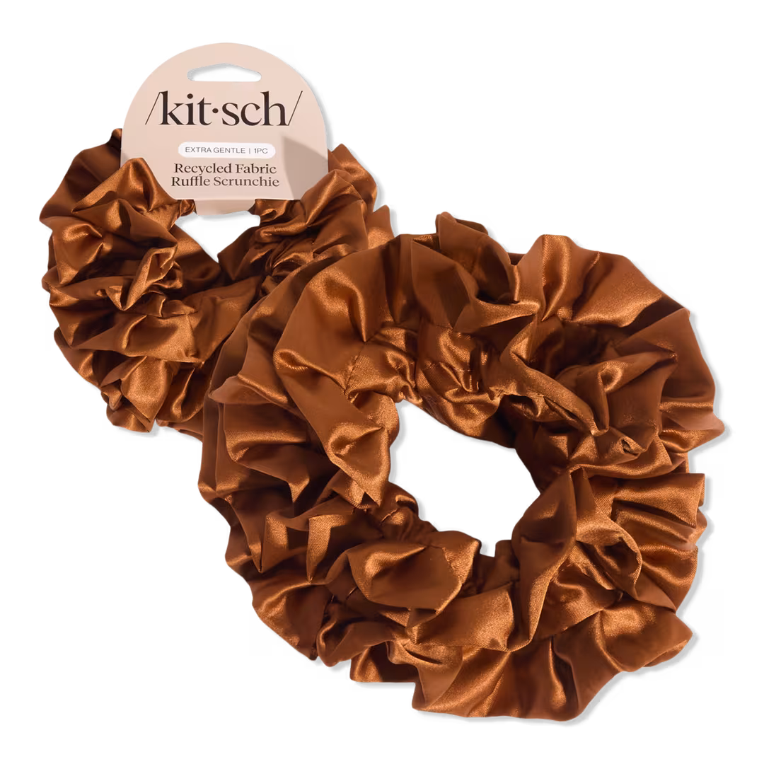 Kitsch  Recycled Fabric Ruffle Scrunchie