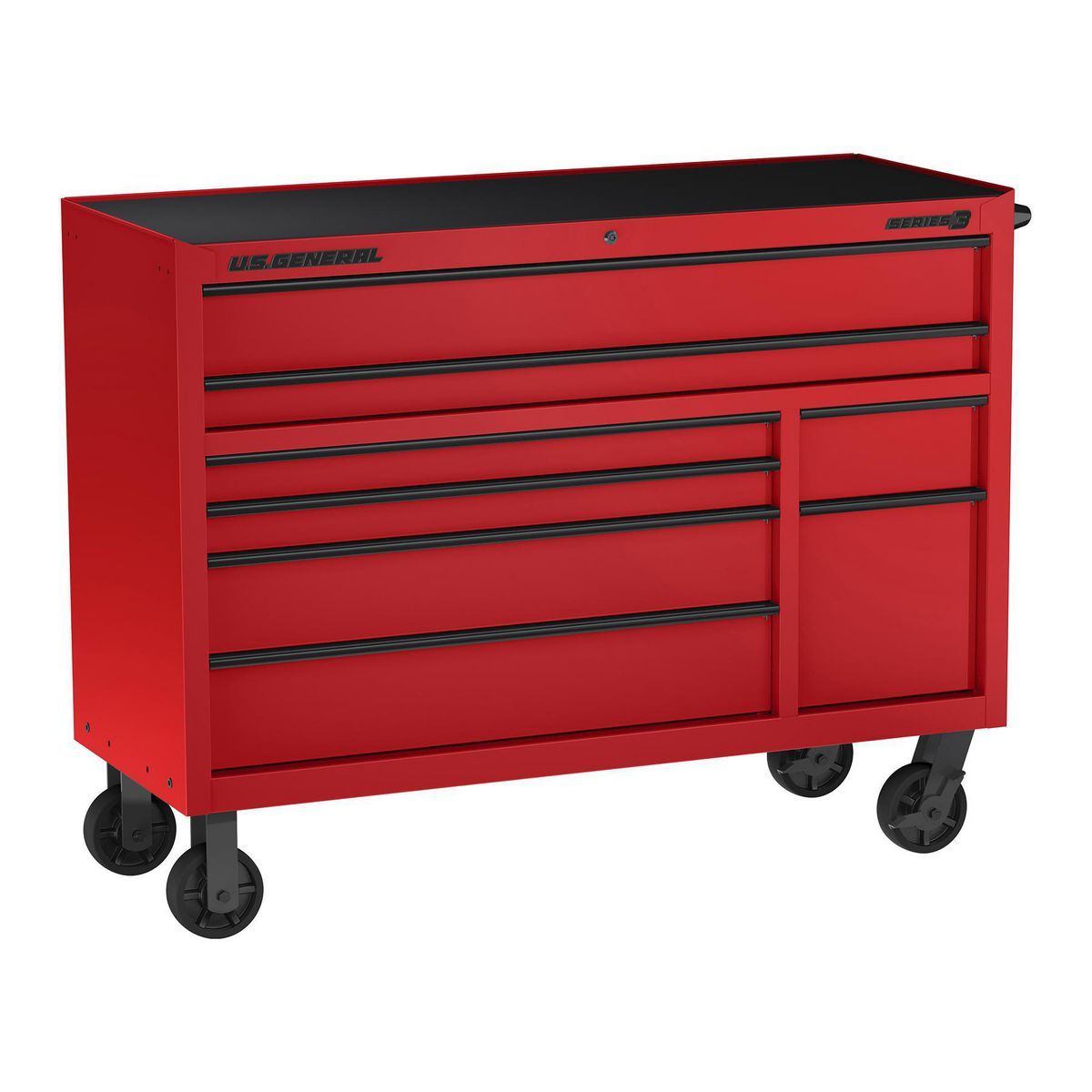 U.S. GENERAL 56 in. x 22 in. Roll Cab, Series 3, Red