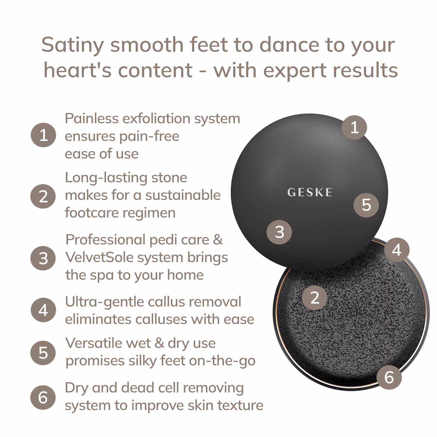 GESKE Pumice Stone Callus Remover | 7 in 1