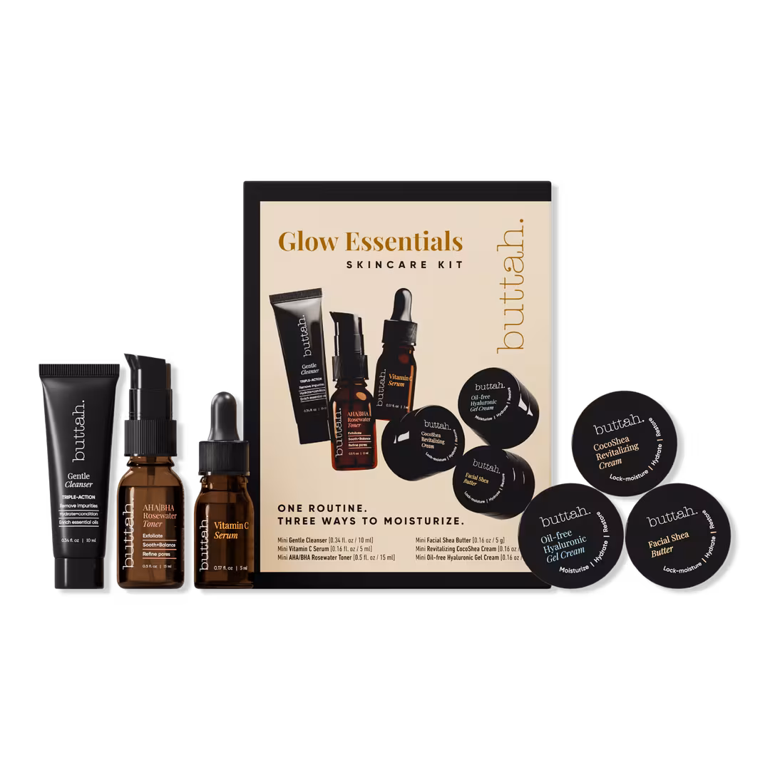 Buttah Skin  6 Piece Glow Essentials Skincare Travel Set