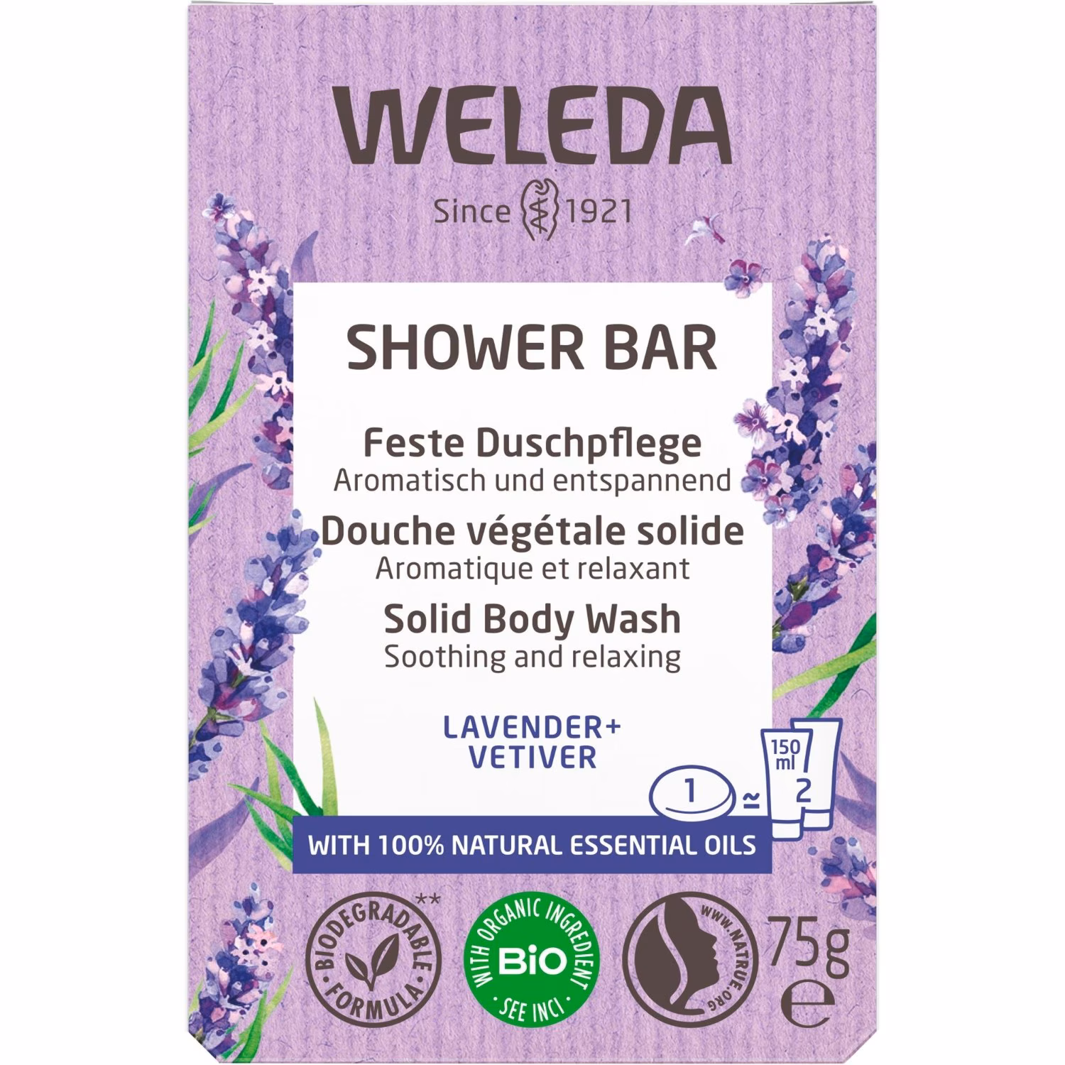 Shower Bar Feste Duschpflege Lavender + Vetiver