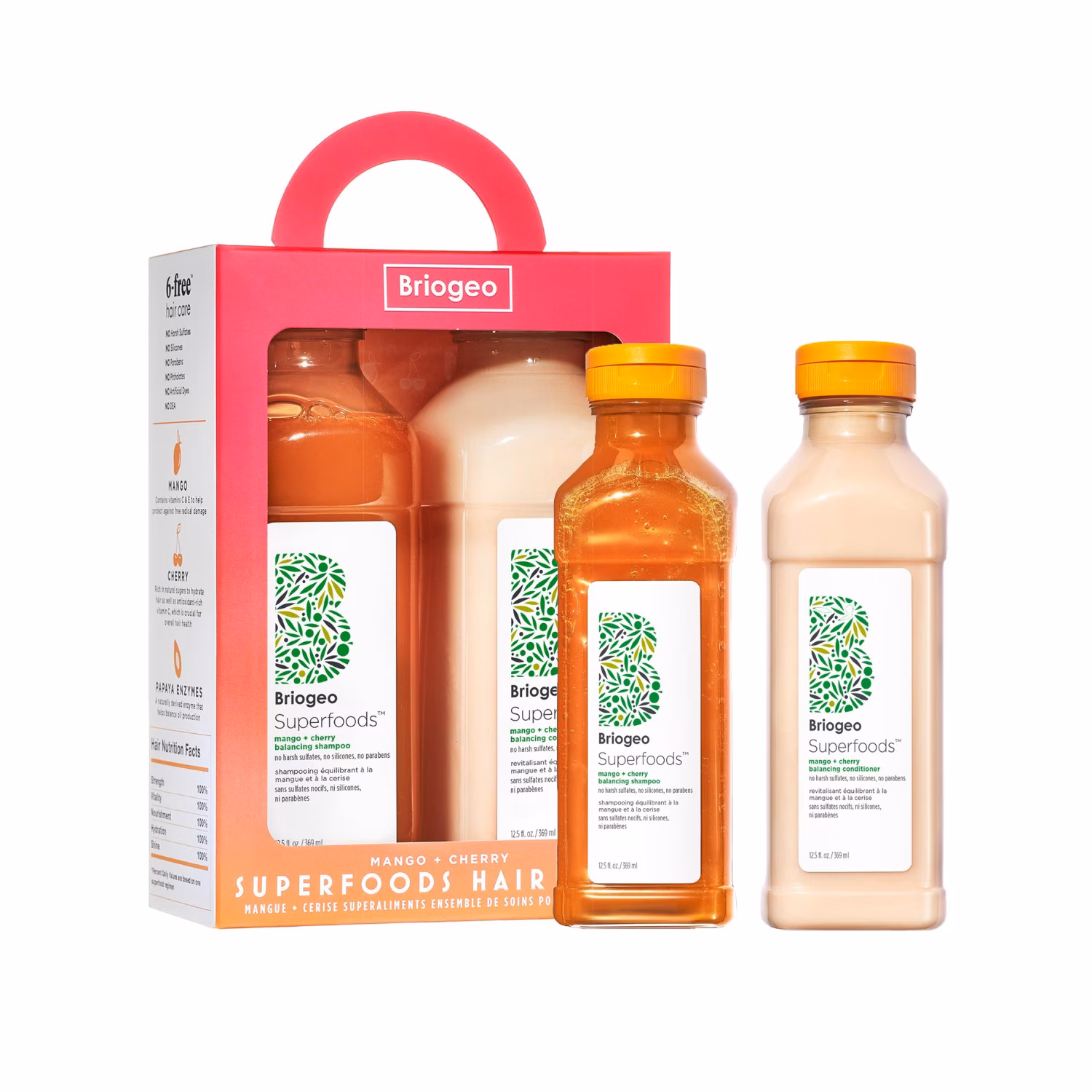 Mango + Cherry Balancing Shampoo + Conditioner Duo for Oil Control