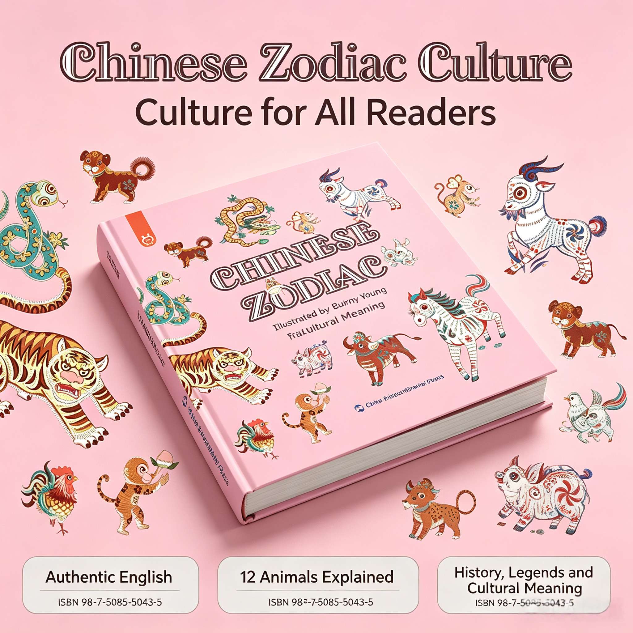 Chinese Zodiac Book English Version | 12 Animal Signs Culture Story | Chinese New Year Gift for Kids
