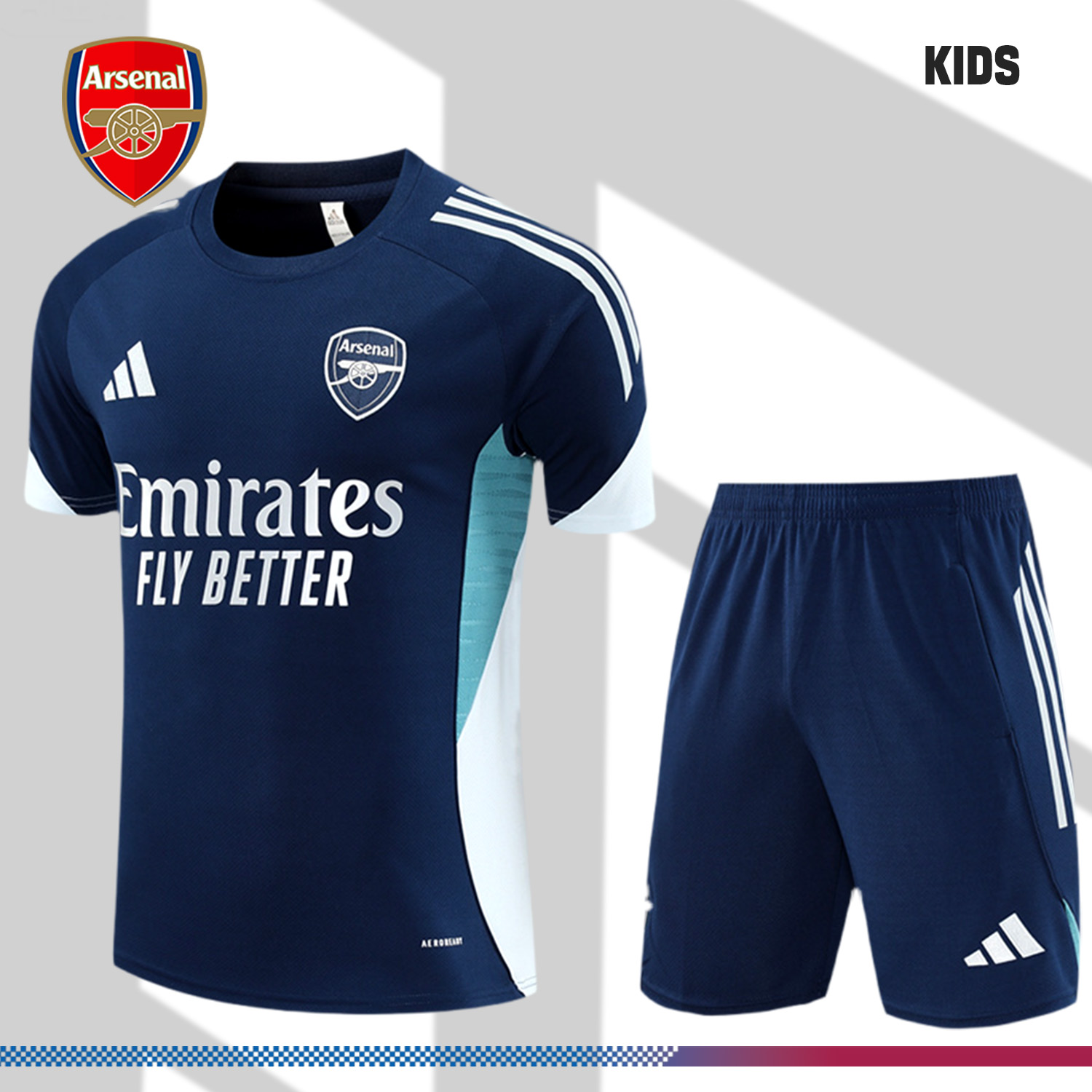 2025/2026 Arsenal Kids Short-Sleeve Training Kits (Kids Kit)