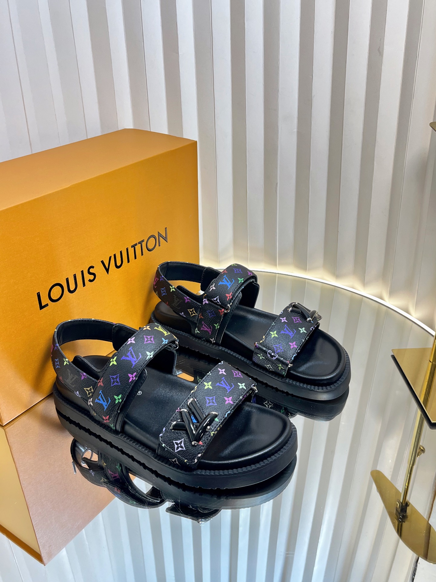 Louis Vuitton Bom Dia Comfort Sunset Flat Monogram Sandal