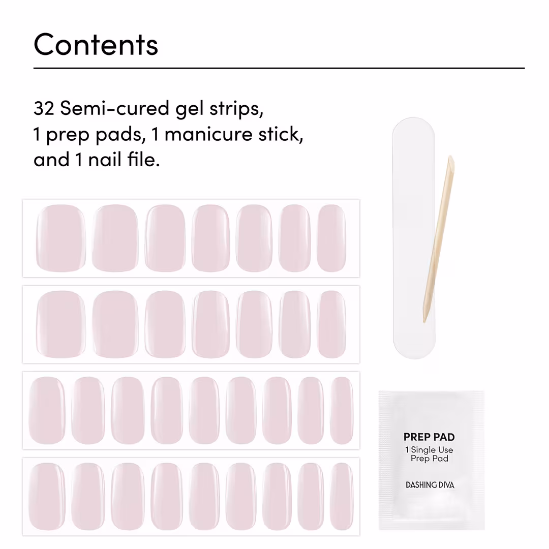 Dashing Diva  GLAZE COLOR, Semi-Cured Gel Nail Strips